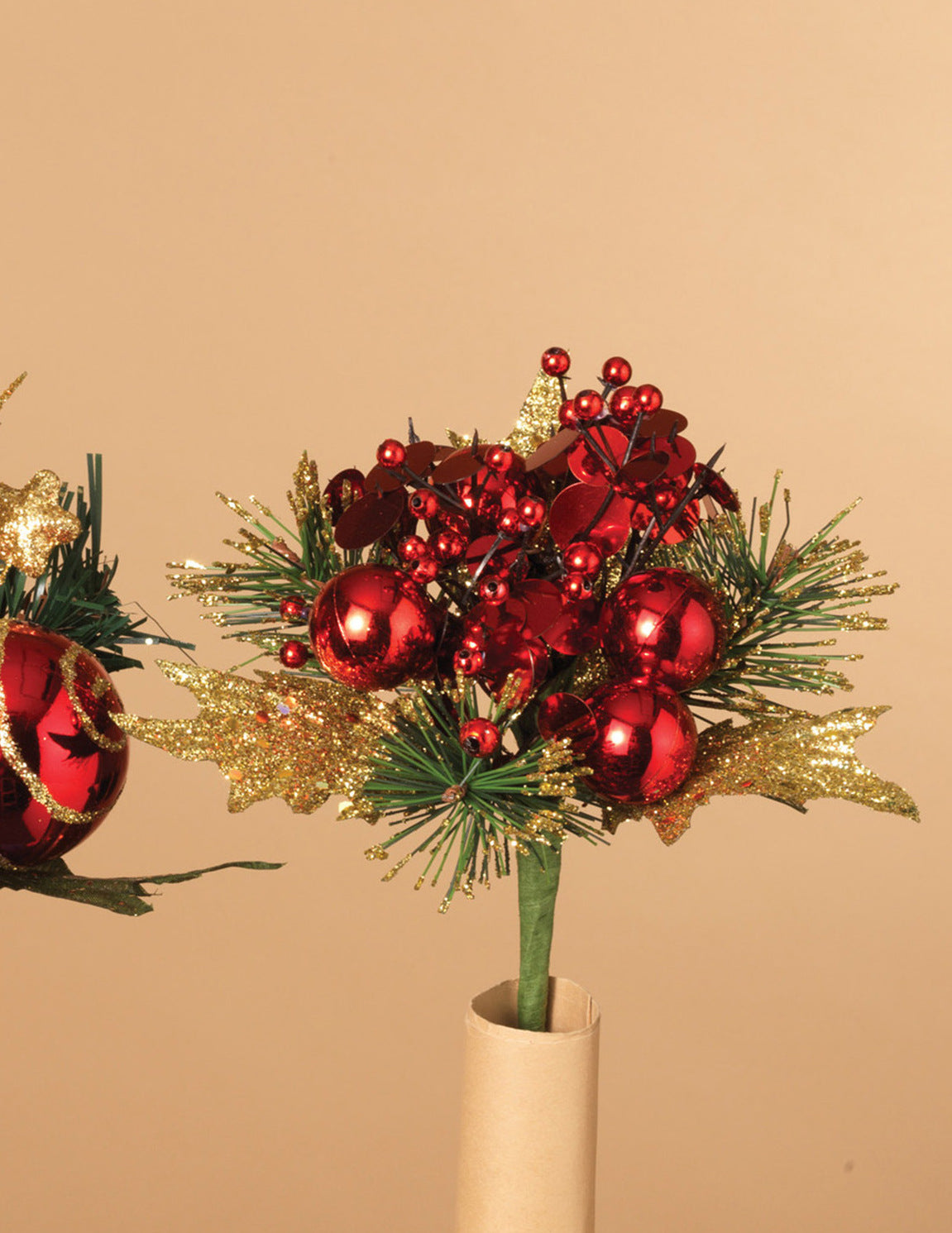 Holiday Sparkle Pick - 7 Inch - Swirl Balls