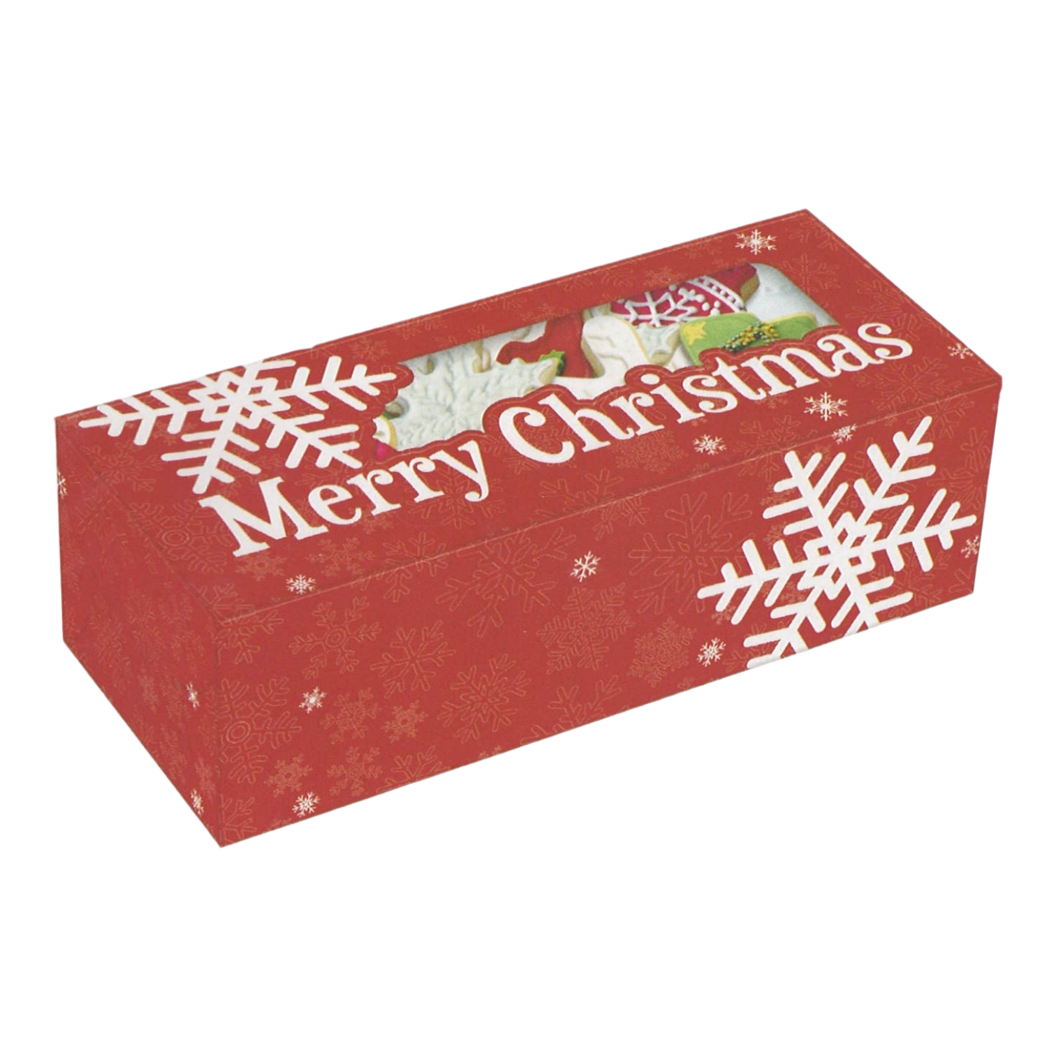 Holiday Treat Box 2 Pack - Snowflakes on Red