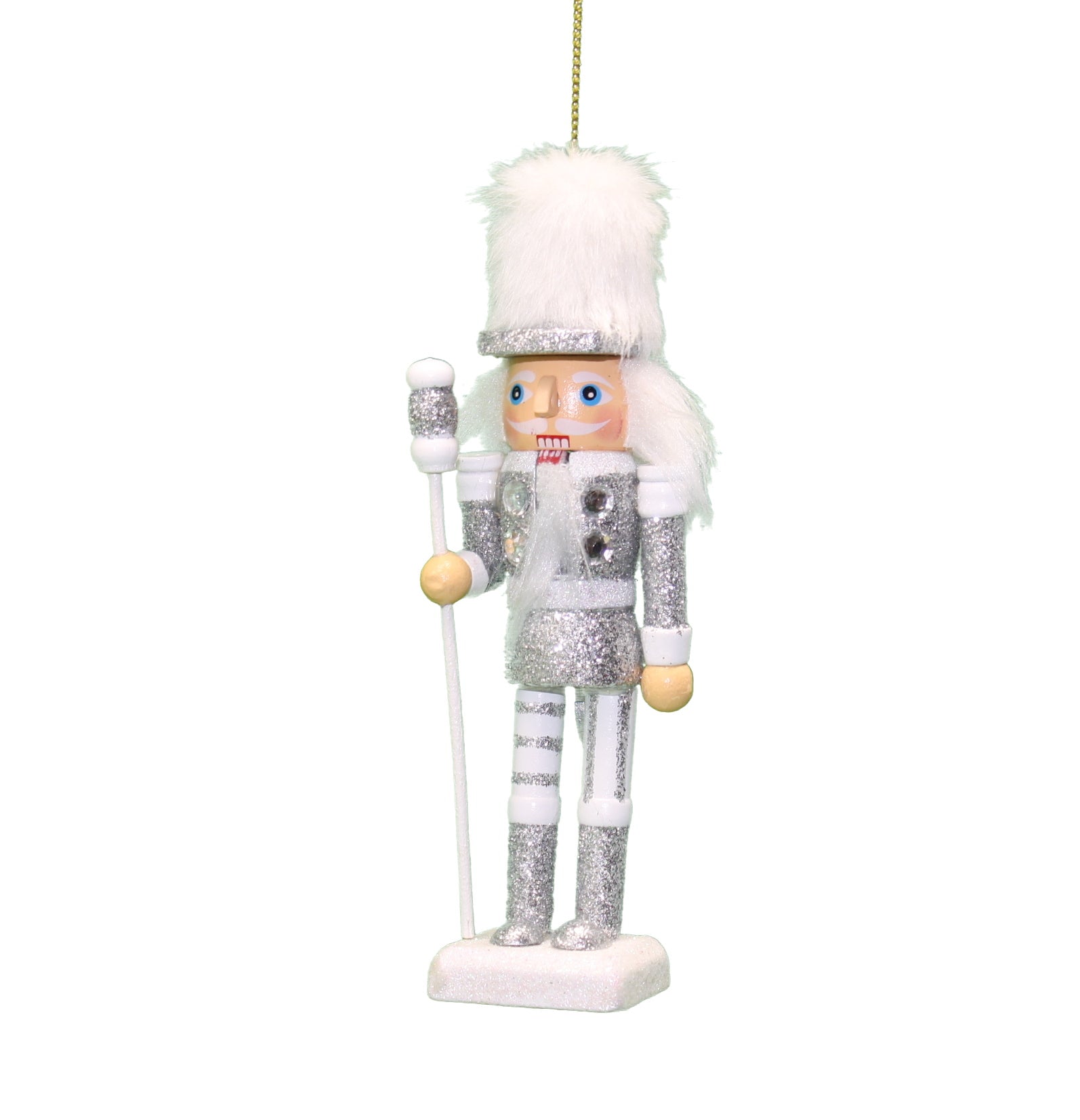 Hollywood 6 inch Wooden Nutcracker - Silver