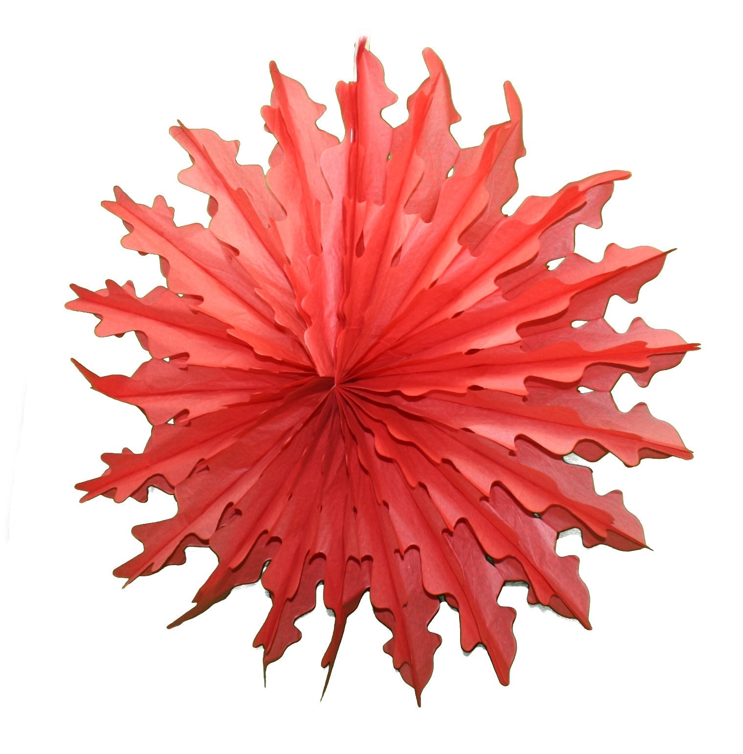 Honeycomb Snowflake Party Decoration - Red - 18 inches