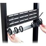 Horizontal Rackmount Cable Manager - 0U, 19" Single-Sided Black, 2-Pack, Gsa, Ta