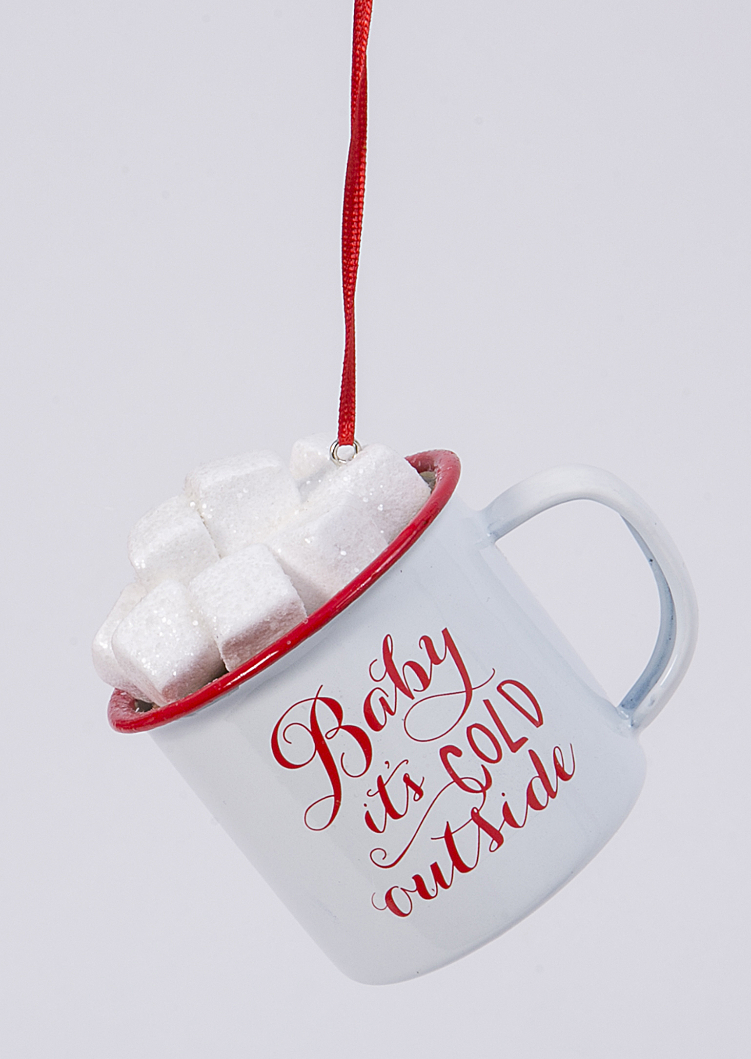 Hot Cocoa Mug with Marshmallows Ornament - Baby it's Cold Outside