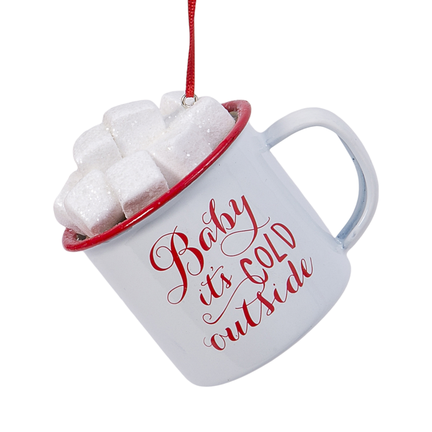 Hot Cocoa Mug with Marshmallows Ornament - Baby it's Cold Outside