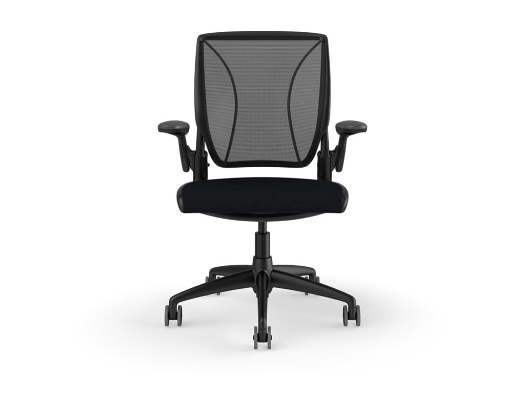 Humanscale Diffrient World - Chair - task - ergonomic - armrests - L-shaped - tilt - swivel W11BM10CF10SHNSC