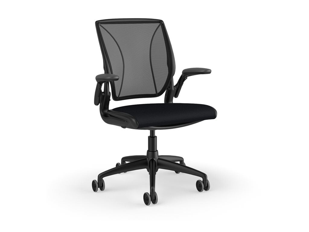 Humanscale Diffrient World - Chair - task - ergonomic - armrests - L-shaped - tilt - swivel W11BM10CF10SHNSC
