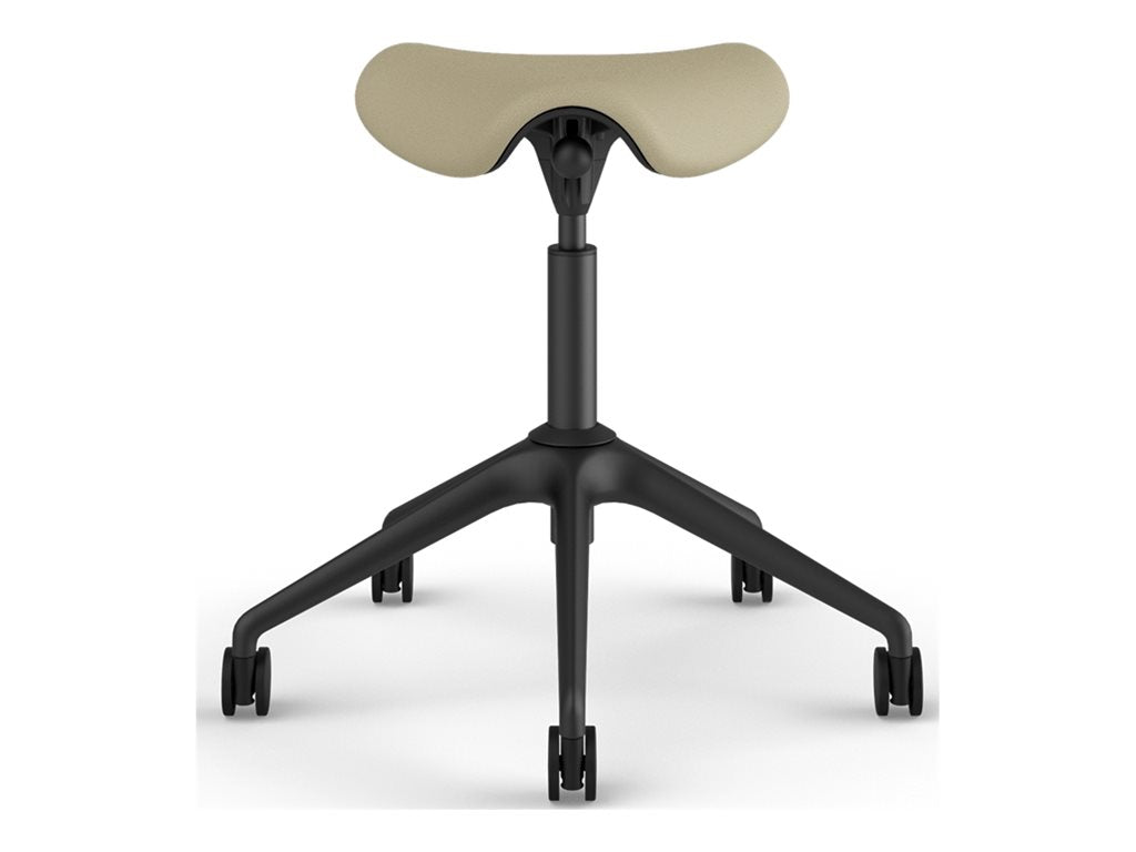Humanscale Freedom Active Pony - Stool - ergonomic - triangular - tilt - swivel - corvara (chrome-free leather) - mineral F500GCL11FHKNSC
