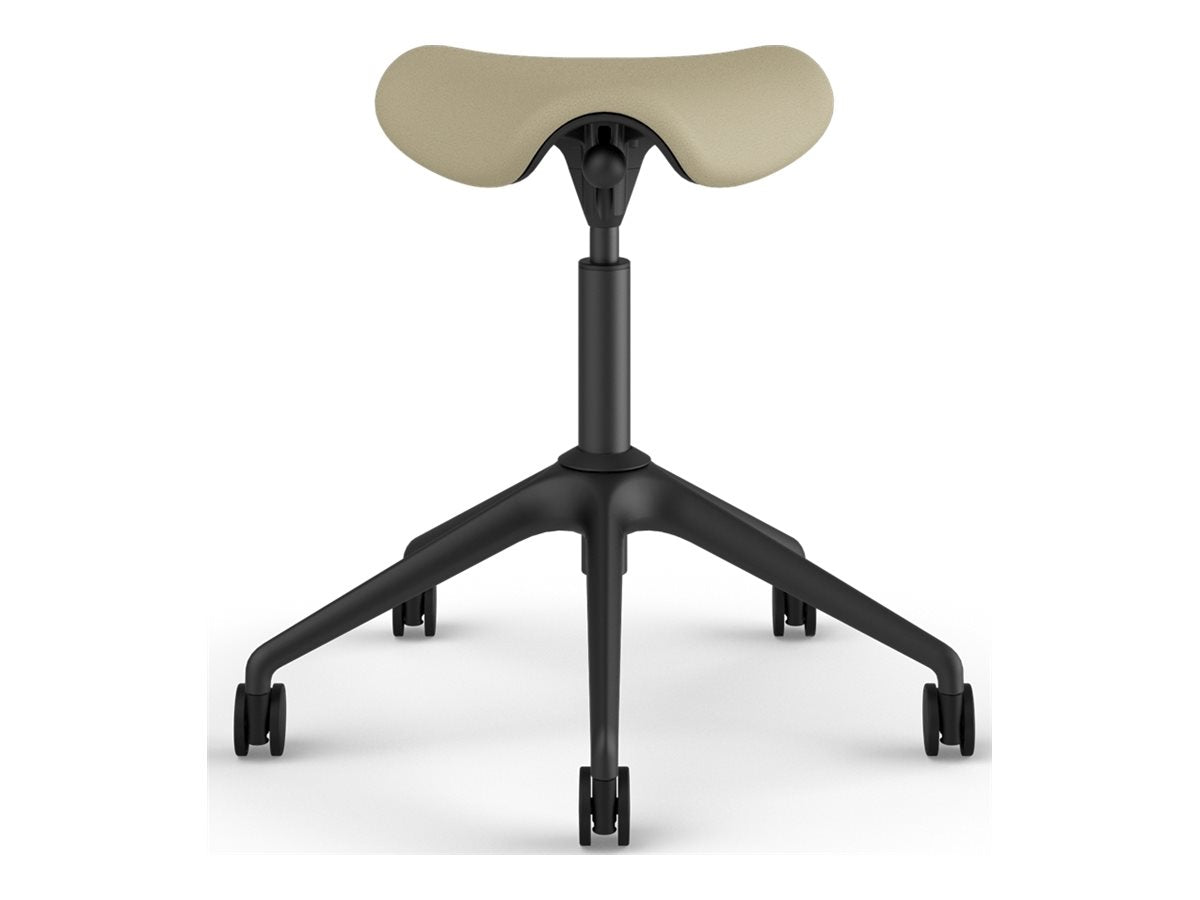 Humanscale Freedom Active Pony - Stool - ergonomic - triangular - tilt - swivel - corvara (chrome-free leather) - mineral F500GCL11FHKNSC
