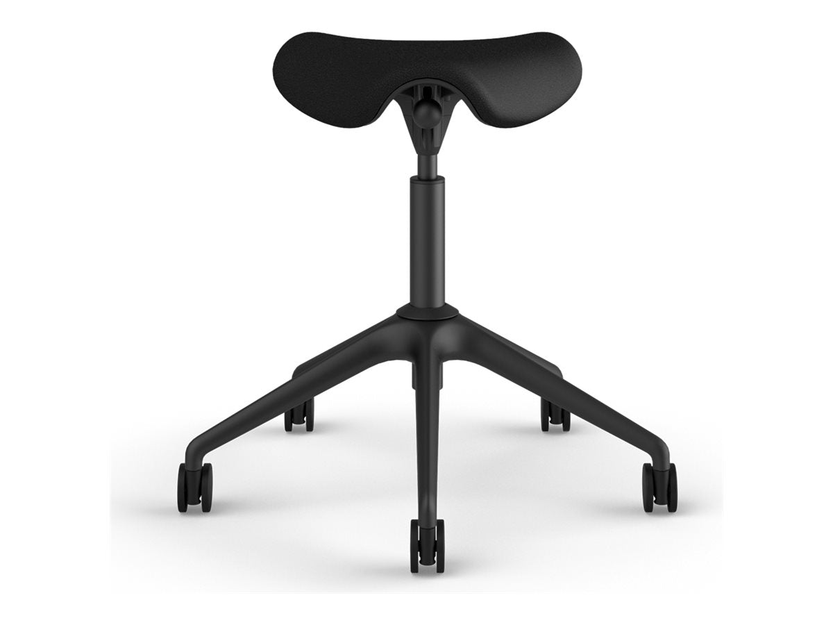Humanscale Freedom Active Pony - Stool - ergonomic - triangular - tilt - swivel - corvara (chrome-free leather) - onyx F500GCL10FHKNSC