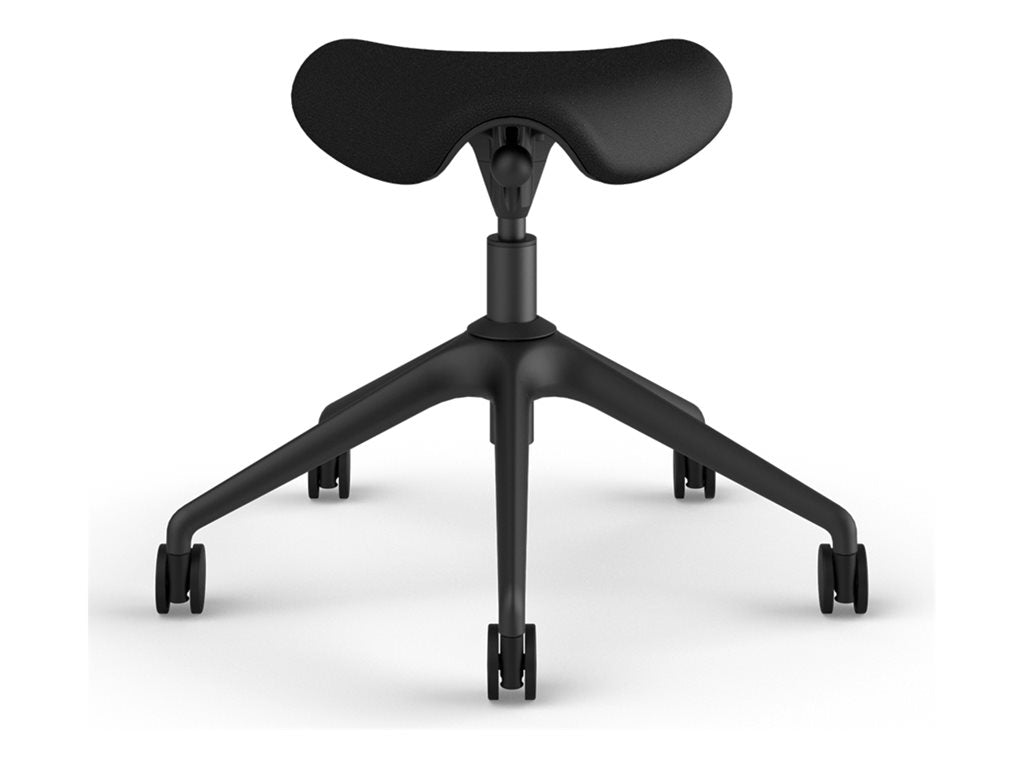 Humanscale Freedom Active Pony - Stool - ergonomic - triangular - tilt - swivel - corvara (chrome-free leather) - onyx F500GCL10FSKNSC