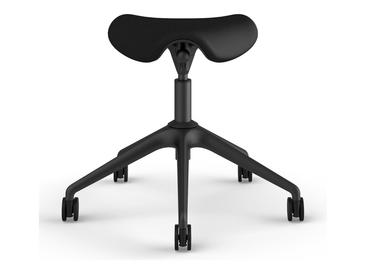 Humanscale Freedom Active Pony - Stool - ergonomic - triangular - tilt - swivel - corvara (chrome-free leather) - onyx F500GCL10FTKNSC