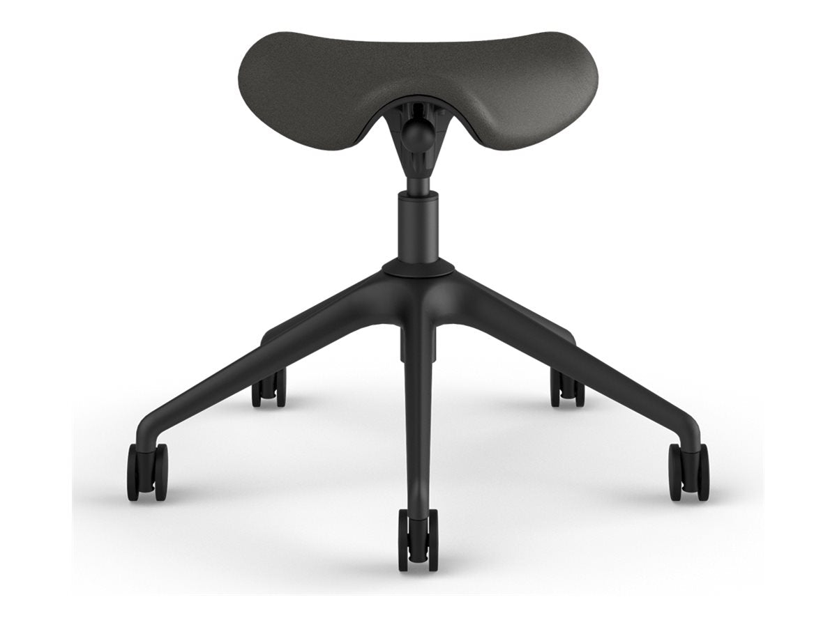 Humanscale Freedom Active Pony - Stool - ergonomic - triangular - tilt - swivel - ticino (chrome-free leather) - charcoal F500GTL12FSKNSC