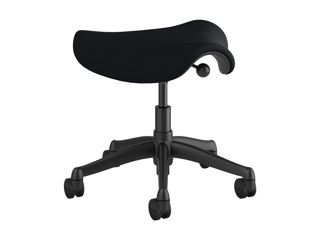 Humanscale Freedom - Stool - ergonomic - saddle - swivel - Corde 4 fabric - black F300GCF10FLHCSC