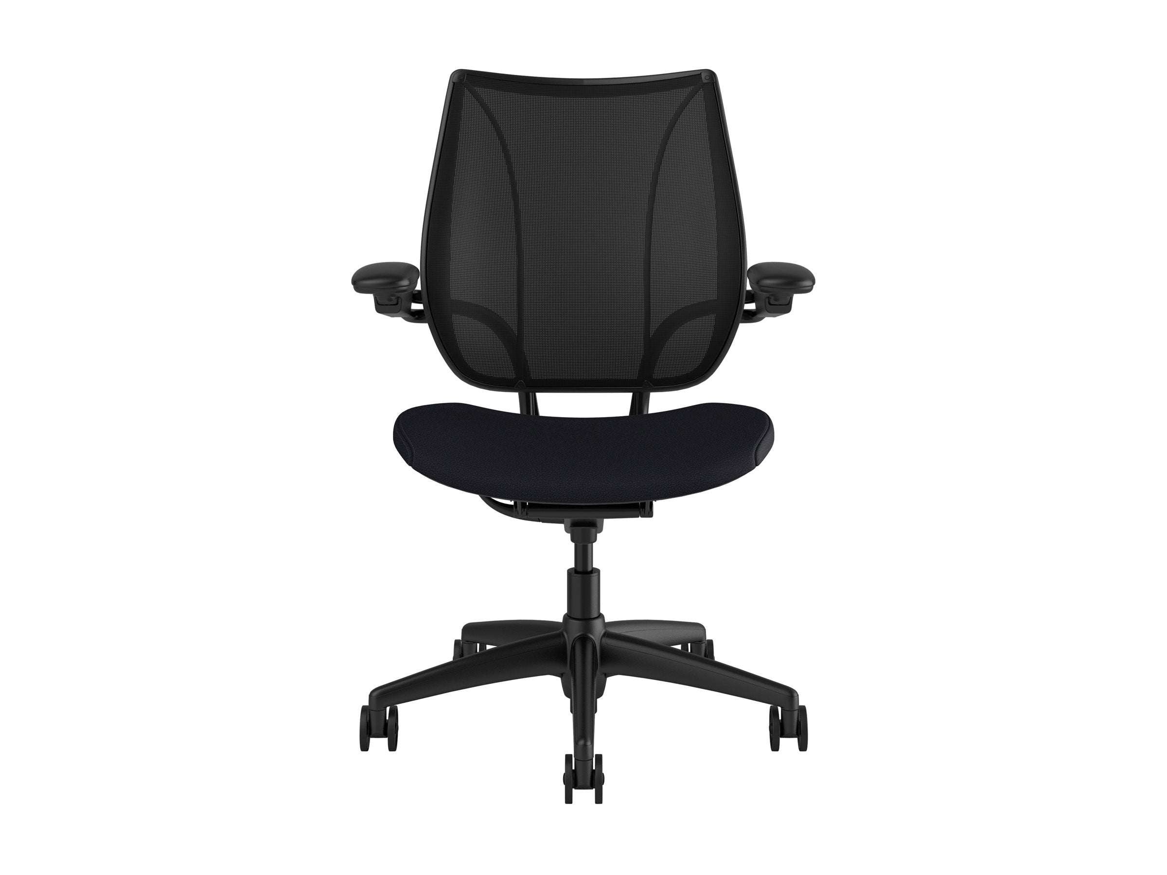 Humanscale Liberty - Chair - task - ergonomic - armrests - tilt - swivel - corvara (chrome-free leather) - black L113BJ10CL57NFSSNSC
