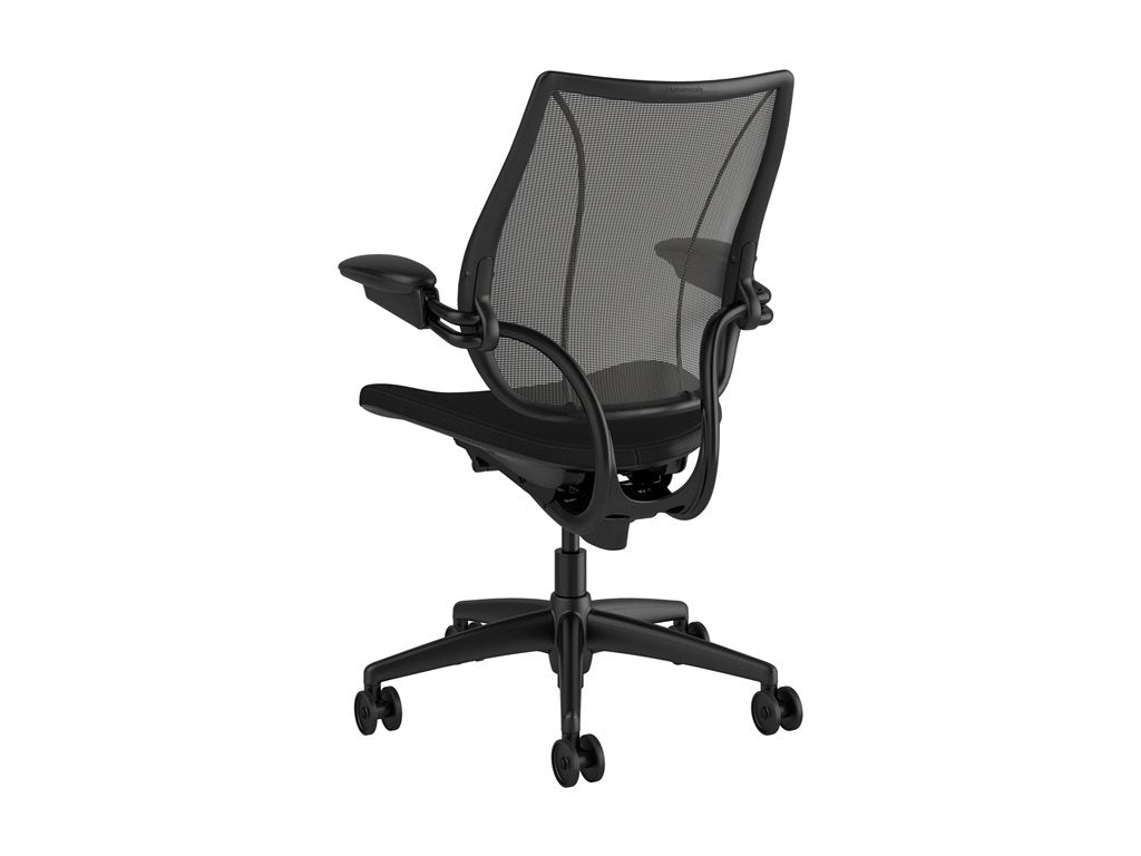 Humanscale Liberty - Chair - task - ergonomic - armrests - tilt - swivel - corvara (chrome-free leather) - black L113BN10CL10NFSSNSC