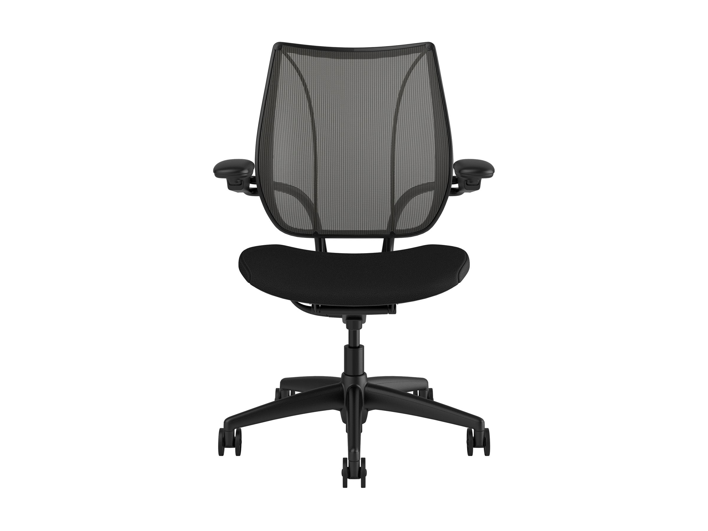 Humanscale Liberty - Chair - task - ergonomic - armrests - tilt - swivel - corvara (chrome-free leather) - black L113BN10CL10NFSSNSC