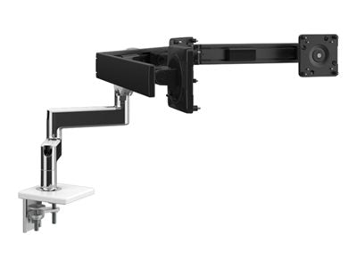 Humanscale M10 - Mounting kit (monitor arm) - for 3 LCD displays - polished aluminum with white trim - mounting interface: 100 M10NTNCWP3B