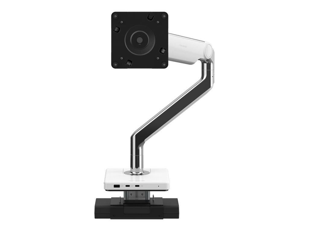Humanscale M2.1 - Mounting kit (monitor arm) - for LCD display - polished aluminum, white trim - desk-mountable M21M33CWBTBNA