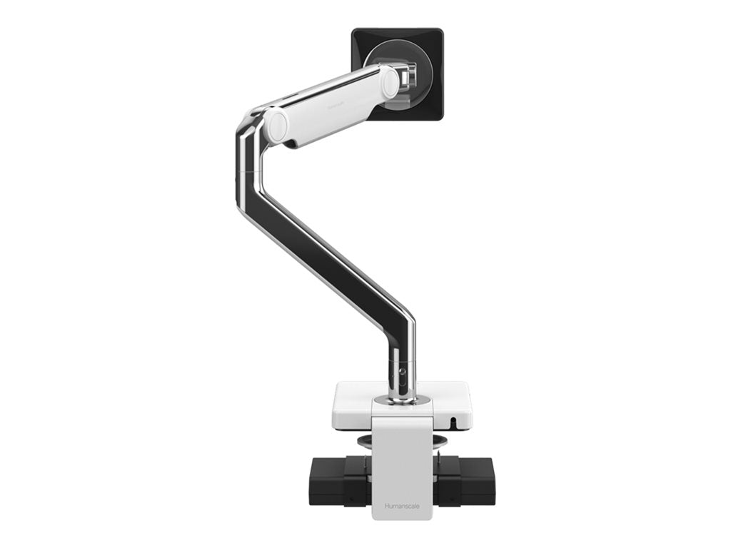 Humanscale M2.1 - Mounting kit (monitor arm) - for LCD display - polished aluminum, white trim - desk-mountable M21M33CWBTBNA