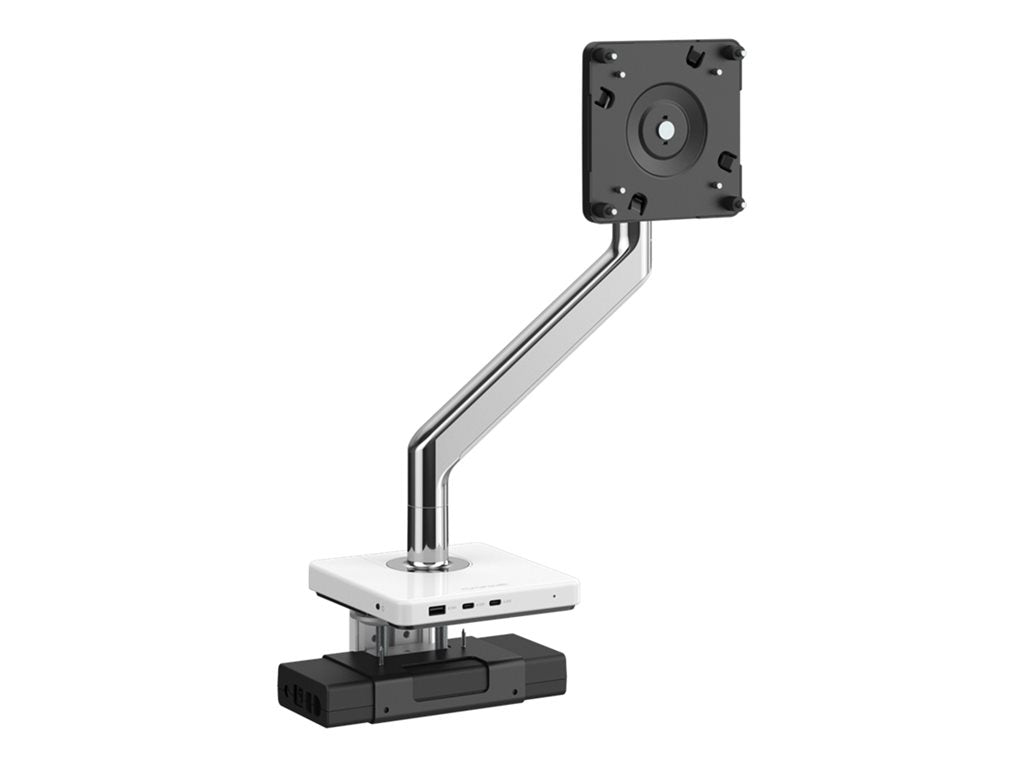 Humanscale M2.1 - Mounting kit (monitor arm) - for LCD display - polished aluminum, white trim - desk-mountable M21M33CWBTBNA