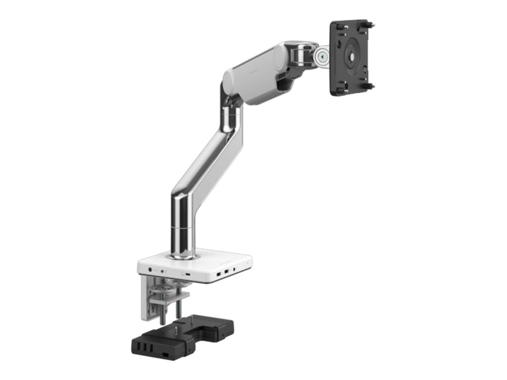 Humanscale M8.1 - Mounting kit (monitor arm) - for LCD display - aluminum, white trim - mounting interface: 100 x 100 mm - desk-mountable M81M2-CWBTBNA