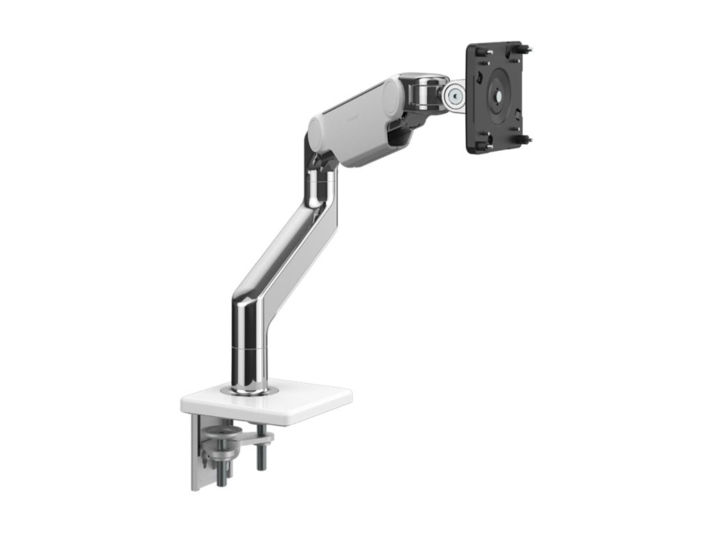 Humanscale M8.1 - Mounting kit (monitor arm) - for LCD display - polished aluminum with white trim - screen size: up to 55 - M81TBW