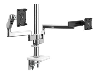 Humanscale M/FLEX M2.1 - Mounting kit (monitor arm) - for 2 LCD displays - recycled aluminum - silver, gray trim - mounting interface: X2NTNCESETBNNN24