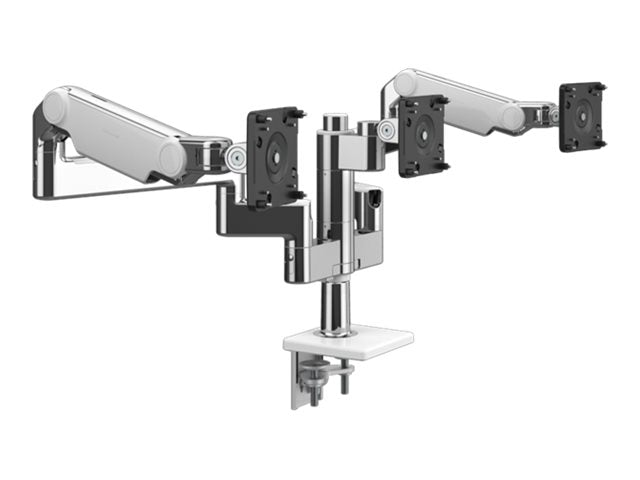 Humanscale M/FLEX M8.1 - Mounting kit (monitor arm) - for 3 LCD displays - recycled aluminum - silver, gray trim - mounting interface: X8NTNCCSNTBQTBQTB12