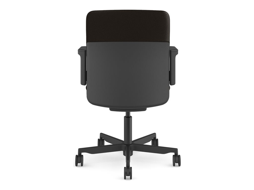 Humanscale Path - Chair - task - armrests - L-shaped - tilt - swivel - corvara (chrome-free leather), ocean-bound recycled plastic PT11BCL21ASSNSC