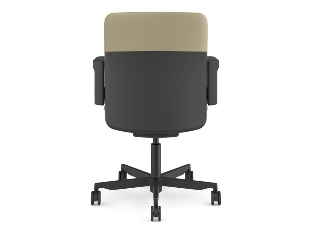 Humanscale Path - Chair - task - armrests - L-shaped - tilt - swivel - corvara (chrome-free leather), ocean-bound recycled plastic PT16BCL11VSSNSC