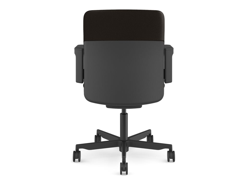 Humanscale Path - Chair - task - armrests - L-shaped - tilt - swivel - corvara (chrome-free leather), ocean-bound recycled plastic PT16BCL21ASSNSC