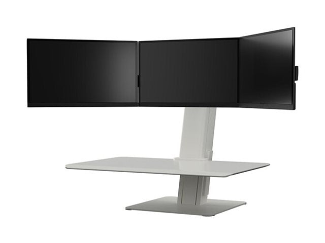 Humanscale QuickStand Eco - Mounting kit - for 3 LCD displays - white - screen size: up to 27 - desktop" QSE2TMW