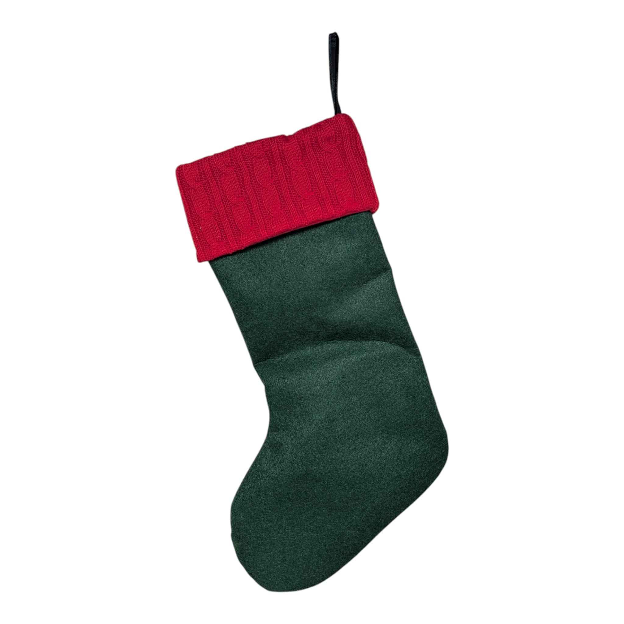 Hunter Green & Red Plaid Holiday Stocking