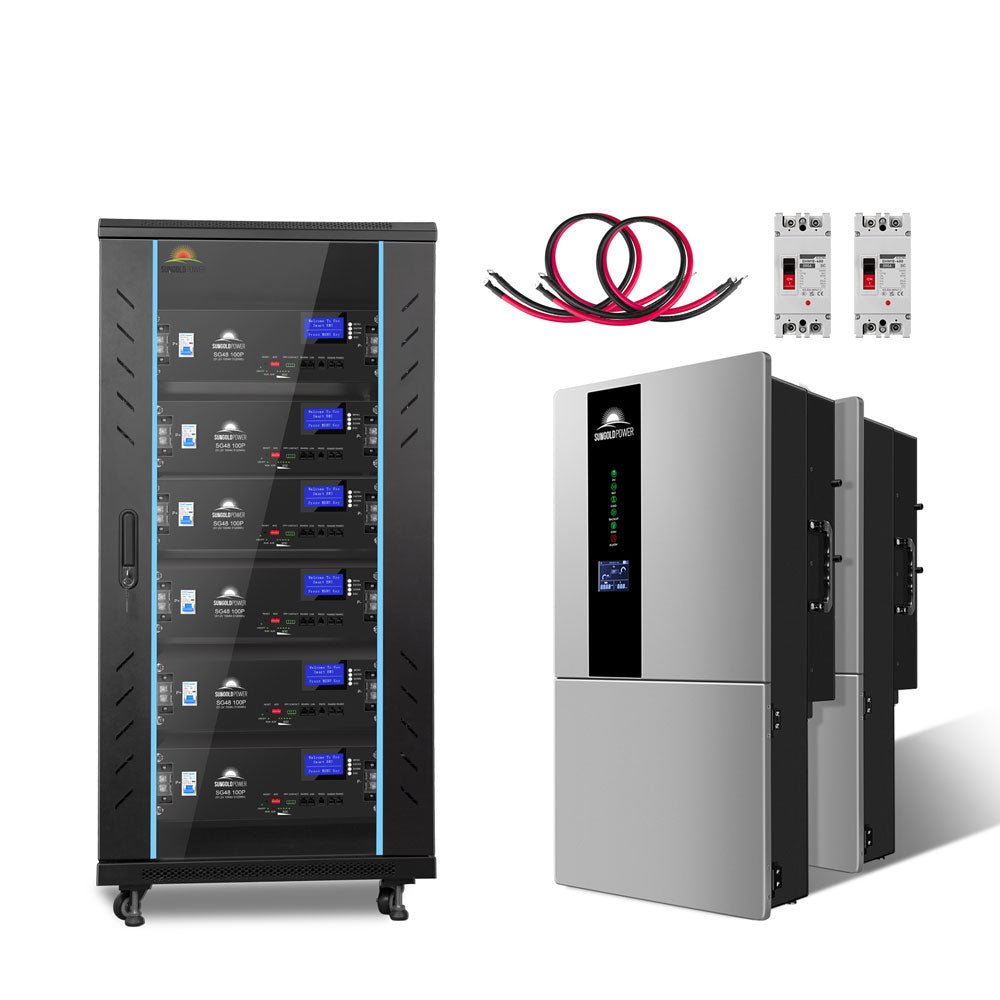 Hybrid Solar Kit 15.2KW 48V Split Phase 30.72 KWH Lithium Battery 32 X 415 Watt Solar Panel SGH-7.6DN6E