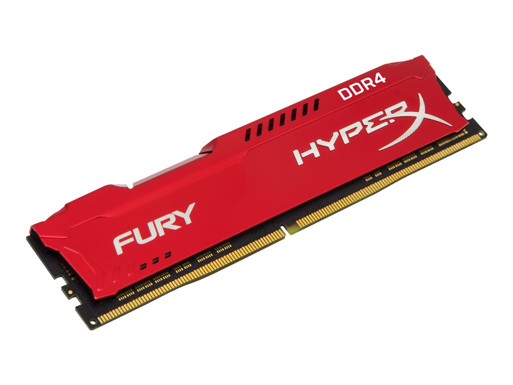 HyperX FURY - DDR4 - module - 16 GB - DIMM 288-pin - 3200 MHz / PC4-25600 - CL18 - 1.2 V - unbuffered - non-ECC - red