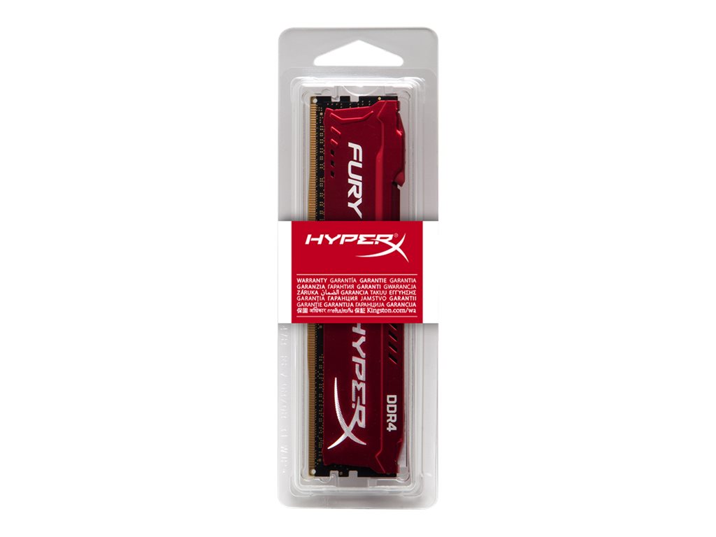 HyperX FURY - DDR4 - module - 16 GB - DIMM 288-pin - 3200 MHz / PC4-25600 - CL18 - 1.2 V - unbuffered - non-ECC - red