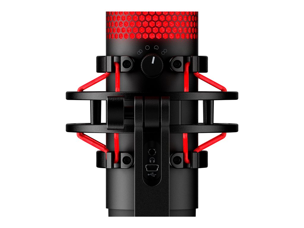 HyperX QuadCast - Microphone - USB - red & black - for Victus by HP Laptop 15, 16; Laptop 14, 15, 17; Pavilion x360