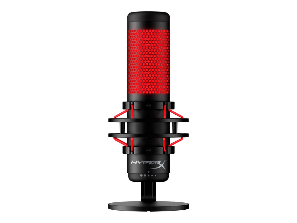 HyperX QuadCast - Microphone - USB - red & black - for Victus by HP Laptop 15, 16; Laptop 14, 15, 17; Pavilion x360