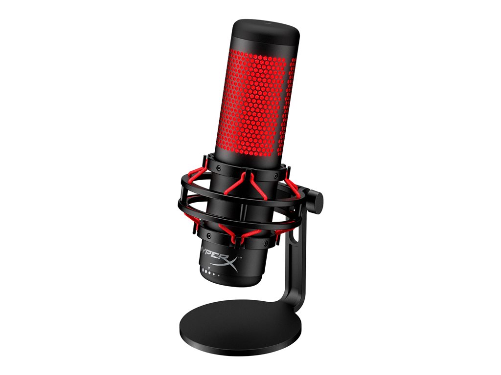 HyperX QuadCast - Microphone - USB - red & black - for Victus by HP Laptop 15, 16; Laptop 14, 15, 17; Pavilion x360