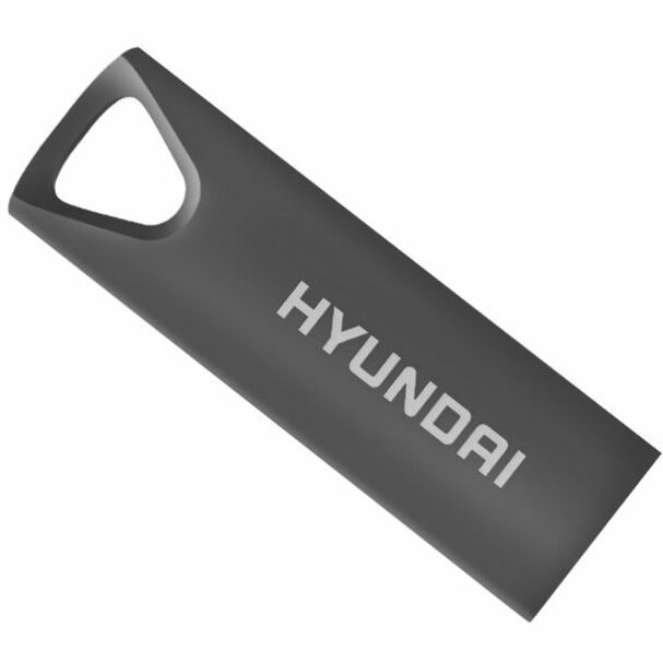 Hyundai Bravo Deluxe 16GB High Speed Fast USB 2.0 Flash Memory Drive Thumb Drive Metal, Space Grey U2BK/16GASG