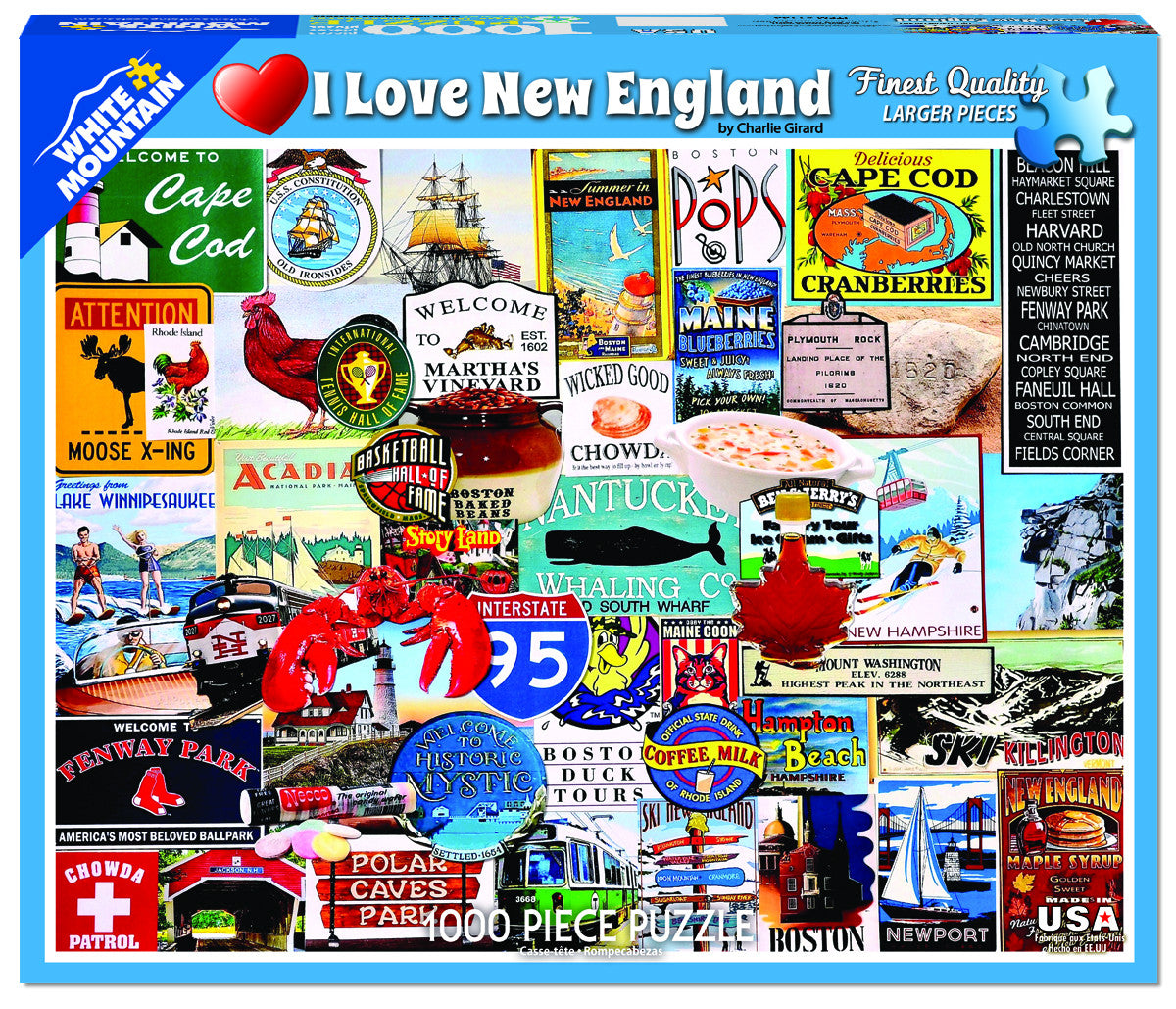 I Love New England - 1000 Piece Jigsaw Puzzle