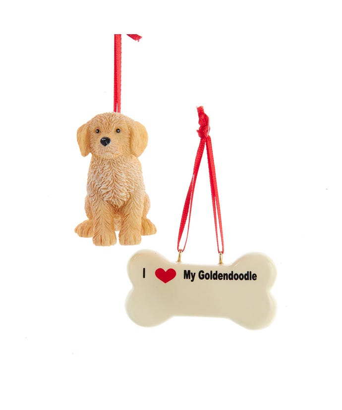 I love My Goldendoodle With Dog Bone Ornaments