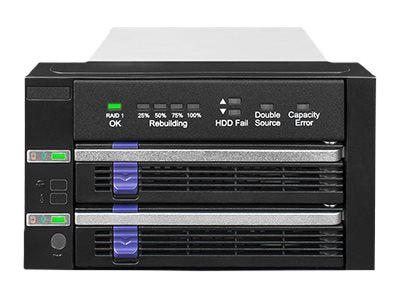 ICY DOCK FatCage MB901SPR-B - Internal RAID enclosure - 2.5 / 3.5" shared - SATA 6Gb/s - RAID 1 - SATA 6Gb/s - black