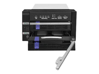 ICY DOCK FatCage MB901SPR-B - Internal RAID enclosure - 2.5 / 3.5" shared - SATA 6Gb/s - RAID 1 - SATA 6Gb/s - black