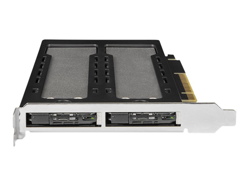 ICY Dock ToughArmor MB842MP-B - Storage mobile rack - 2 bay removable - M.2 - M.2 NVMe Card - PCIe 4.0 x16 - black &