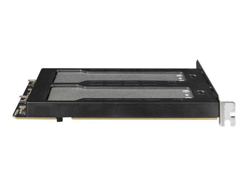 ICY Dock ToughArmor MB842MP-B - Storage mobile rack - 2 bay removable - M.2 - M.2 NVMe Card - PCIe 4.0 x16 - black &