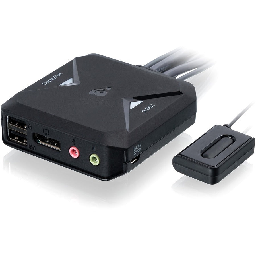 IOGEAR 2-Port 4K Hybrid KVM Switch with DisplayPort, USB-C and Audio GCS82DPC