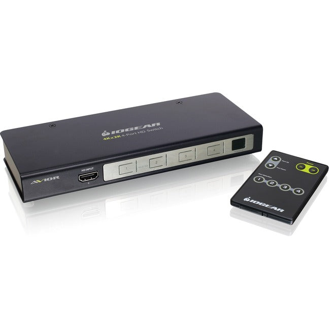 IOGEAR 4K UHD 4-Port HDMI Switch with RS-232 Support GHSW8241