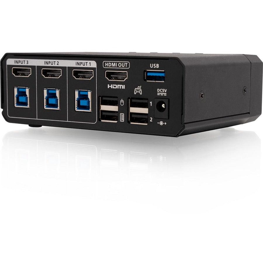 IOGEAR KeyMander Nexus 3-Port Gaming KVM Switch for PC & Game Consoles