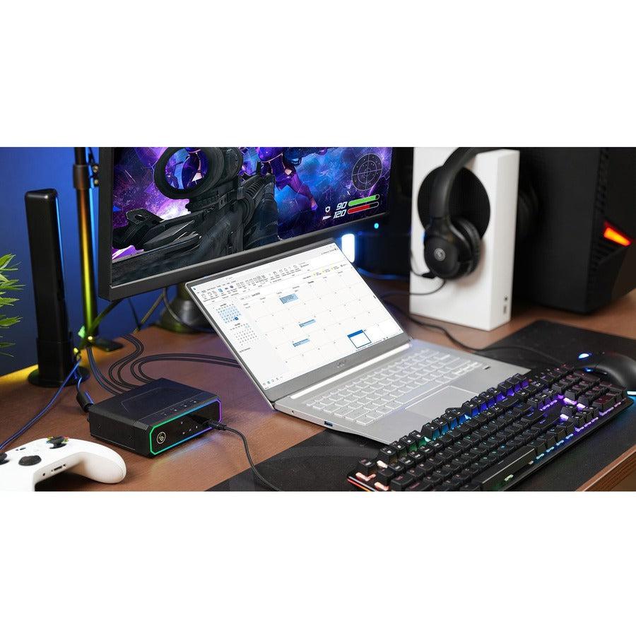 IOGEAR KeyMander Nexus 3-Port Gaming KVM Switch for PC & Game Consoles