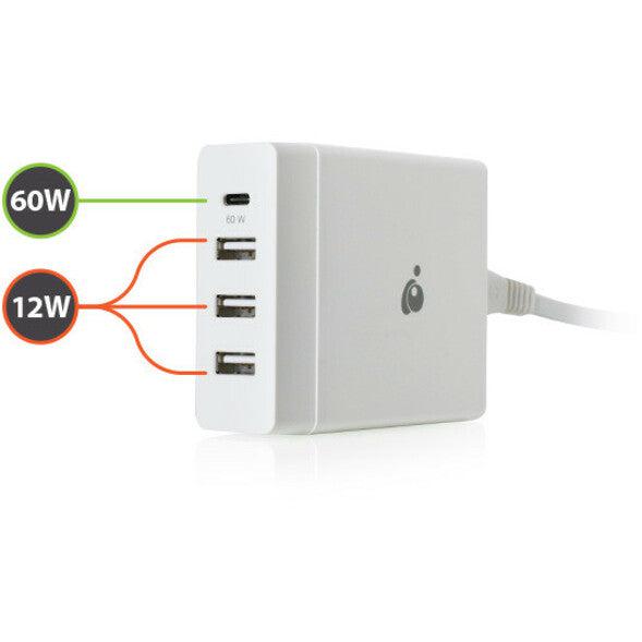 IOGEAR USB-C 72W 4-port Charger